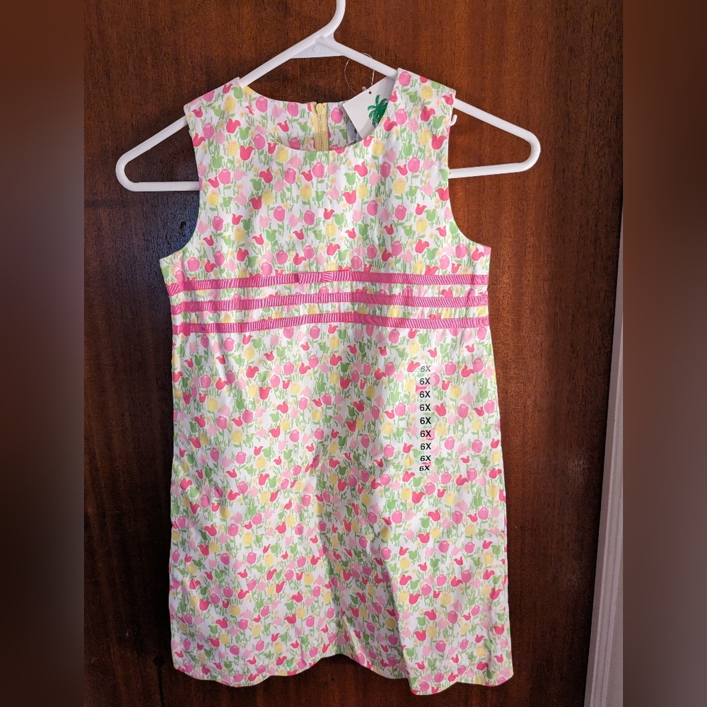 Vintage Lilly Pulitzer Girls Dress Tulips Floral 6X NWT